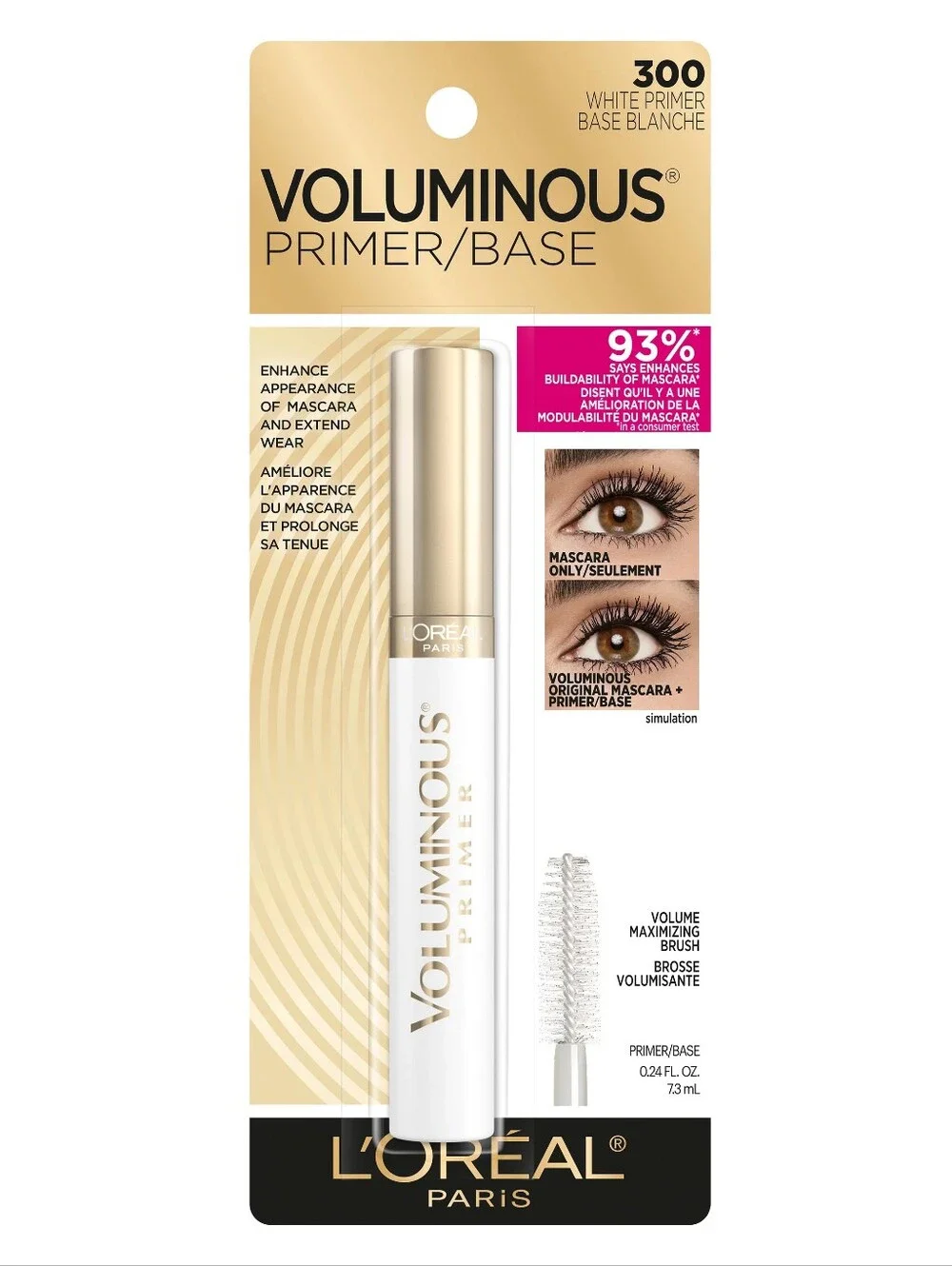 L'Oreal Paris Voluminous Primer Mascara 300 White Primer *Older Packaging